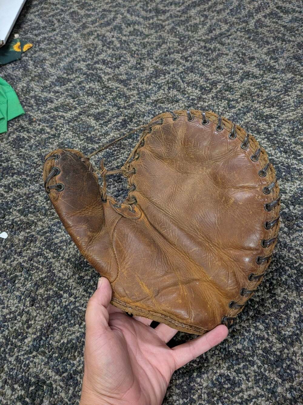 Vintage Antique Leather Catcher's Mitt Baseball Glove